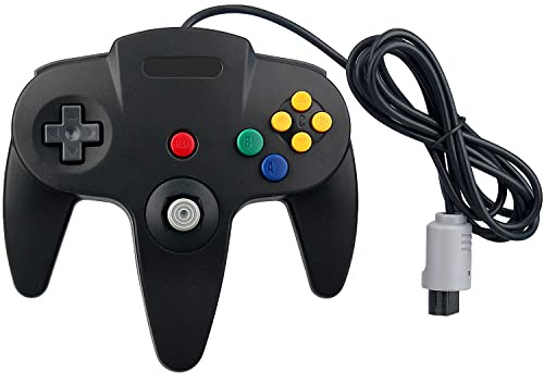 OSTENT Contrôleur filaire Gamepad Joystick Joypad pour Nintendo 64 N64 Console Jeux vidéo Couleur Noir