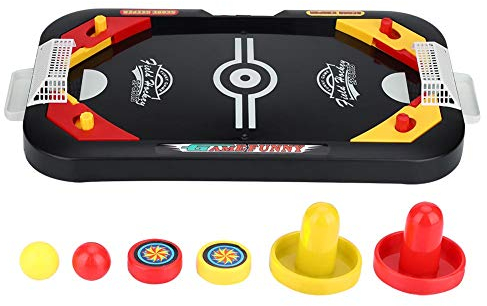 Air Hockey Spieltisch Mini Tischspiel Set f¨¹r Kinder und Erwachsene - Desktop Spielzeug mit 2 Eishockey St?be