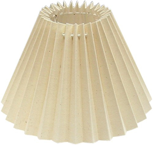 Tisch-Lampenschirm Cotton-Plissee, natur-beige Du=25/Do=9,5/schräge Höhe=16cm