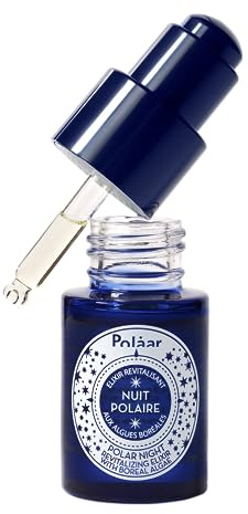 Polåar - Elixir Revitalisant Nuit Polaire aux Algues Boréales - Sérum Nuit Anti-âge - Réduit rides et ridules, Repulpe, illumine - Texture Huile Sèche - 99% naturel, Vegan, Made in France - 15 ml