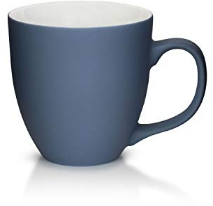 Mahlwerck Jumbotasse, Große Porzellan-Kaffeetasse mit matter Oberfläche, in Soft-Blau, 400ml