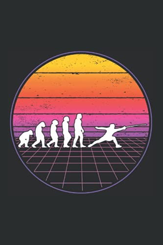 Fechten Tagesplaner: Fechten Evolution Vaporwave Fechter Fechtsport / Kalender 2022 / Wochenplaner Tagesplaner Planer / Planungsbuch To-Do-Liste / 6x9 Zoll / 100 ausfüllbare Seiten