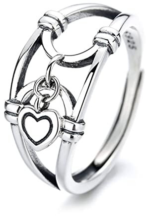 Banemi Ring Silber, Ring Gravieren Damen Geliebte Gravur Resizable Hypoallergen Verlobungsring Geschenk für Frau