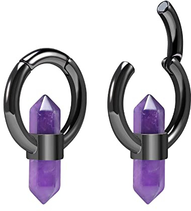 ERKUOO 1 Pair Ear Weights Hangers Gothic Ear Plugs Gauges Stainless Steel Tunnels Dangles Stretcher Earrings Piercings For Women Men Gift 6mm
