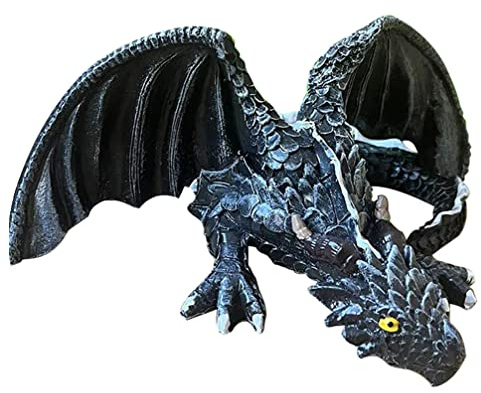 Toyvian Gothic Drachenstatue Einzigartige Deko Für Garten Patio Büro Und Schlafzimmer Halloween-Dekoration Und Gruselige Sammlerstücke