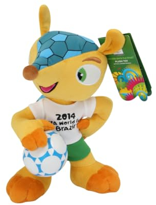 Promo-Dis Fuleco - 28 cm - Balle sous le bras - Mascotte en peluche de la Coupe du monde de football 2014 au Brésil