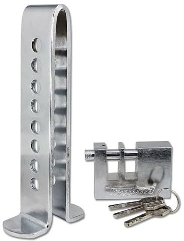 QJIRZB Blocco pedale auto 8 fori in acciaio inox blocco freno auto protezione di sicurezza con 3 chiavi