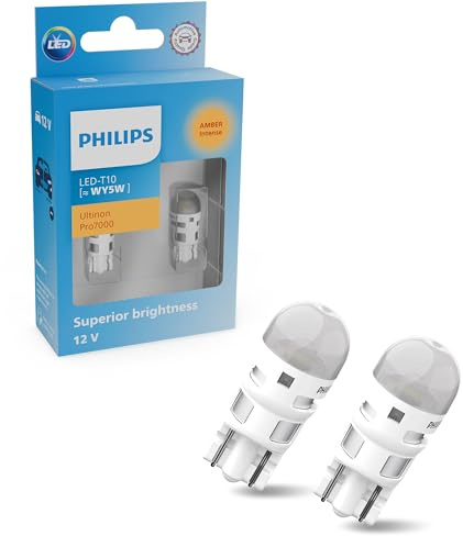 Philips Ultinon Pro7000 LED T10 lampe de signalisation automobile (WY5W amber), 12V