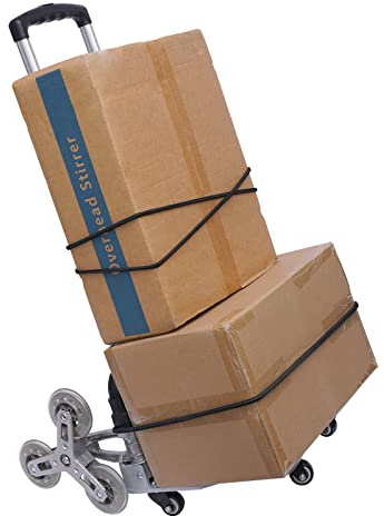 Treppensackkarre klappbar - Dreifach höhenverstellbarer Griff - Treppensteiger mit Leiselaufrädern & wasserdichte Canvas Tasche - Sackkarre für Umzug & schwere Gegenstände Treppenkarren