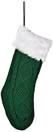 Strick-Weihnachtsstrümpfe, 55,9 cm, große Zopfstrickstrümpfe zum Aufhängen an Bäumen, Familienurlaubsdekorationen