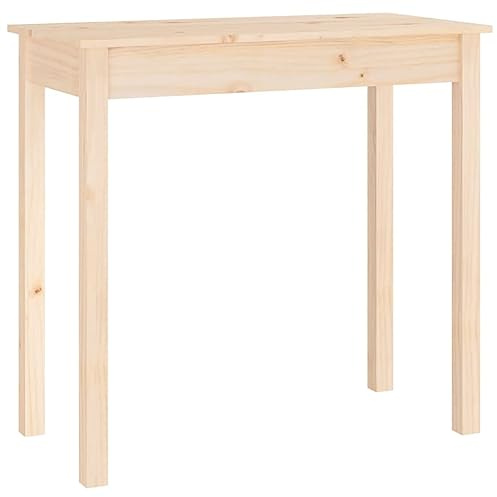 ULUYYUC Nachttisch Schmal Balkontisch Balkon Tisch Camping Tisch - Konsolentisch 80x40x75 cm Massivholz Kiefer für Wohnbereich Schlafzimmer Balkon Garten