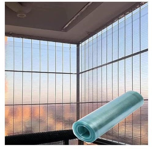 Feuilles de toiture en polycarbonate de 0,8 mm pour serre et plantes, toit isolant imperméable en fibre de verre (1 x 20 m)