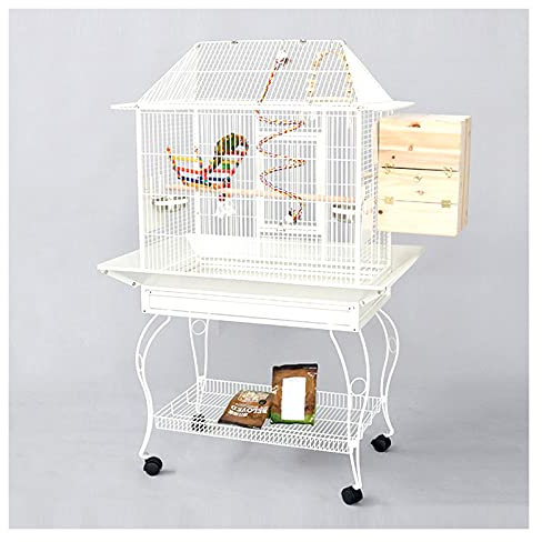 IUBGFTO Massiver Vogelkäfig, Luxus-Papageienkäfig, Graupapagei, Alexander, Goldene Sonne, Zuchtmetall, große Villa, Vogelkäfig für Turteltauben, Finken, Papageien, Vogelkäfig