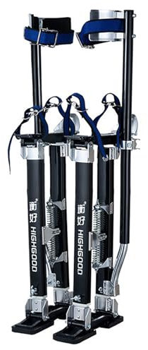 Verstellbare Aluminium-Stelzen für Erwachsene für Maler und Elektriker, 100 kg Kapazität, rutschfeste Fußplatten, PVC-Knieschoner – leicht zu bewegen