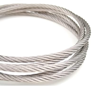 TAIGUHUI Stahlseil 0,3 mm, 0,4 mm, 0,45 mm, 7 x 7 304 Edelstahl-Drahtseil, Wäscheleine, weiches Kabel Drahtseil(1Meter,0.4mm)