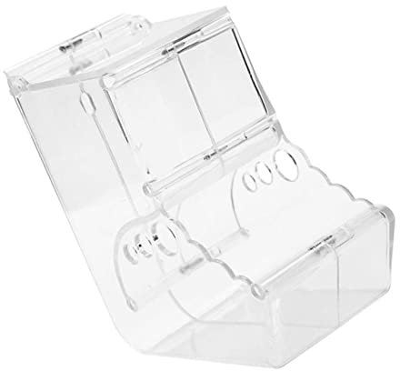 Kisangel 1pc Transparent Hamster Food Bowl Anti-tipping Feeding Dish Durable Easy to Clean for Pets Like Hamsters Squirrels and Guinea Pigs Food-grade Safe Material