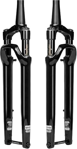 Kcolic Forcella Ammortizzata Bici Strada 700C Forcella per Bici Strada Gravel Escursione 50 Mm Perno Passante 100 X 12 Mm Blocco Manuale Disco Freno Forcella Anteriore Bicicletta A