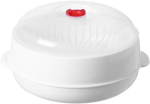 Vaporiera per forno a microonde, vaporiera multifunzione con coperchio e vassoio, grande capacità e facile da pulire per cucinare ravioli di verdure