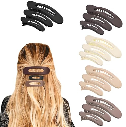 Oiieco 15 Stück Haarspangen Damen,Haarklammer Flach für Frauen,Rutschfeste Haarspangen für ür Dickes & Dünnes Haar,Leicht und Langlebig, Ideal für Alltag und Styling