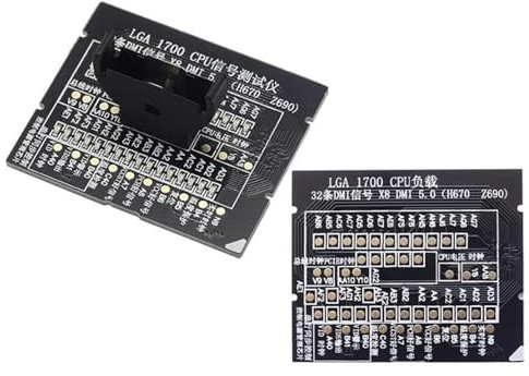 Oxtxuzdm Desktop LGA 1700 CPU 5.0 H670 Z690 CPU Socket Tester Dummies Load Fake Load con Indicatori LED Riparazione Progetti Computer