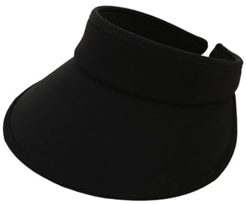 Generisch Unisex Sports Visor with Clip Twill for Tennis and Outdoor Activities, Adjustable Fit, Breathable Material, Ideal for Sun Protection for Running and Golf, black, One Size