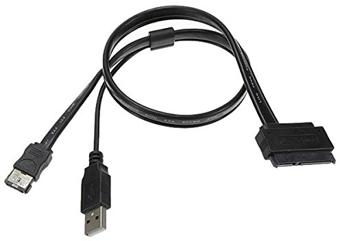 TuToy 2,5 Zoll-Festplatte SATA 22Pin Zu ESATA Daten + USB Powered Kabel 50Cm