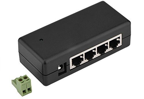 Zerone 4/8 Kanal 10M/100Mbp Passives POE Netzteil Modul POE Injektor Ethernet Adapter Wandstecker Gigabit Splitter Adapter mit 2,1 mm x 5,5 mm DC-Stecker für Netzwerk-IP-Kamera 802.3af Gerät (4)