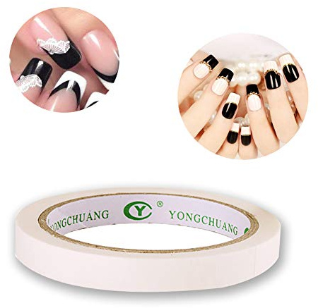 Beito Cinta de uñas 1 rollo de uñas tiras de uñas arte adhesivo de uñas arte consejos guía creativa DIY Nail Art suministros convenientes uñas Pegatinas manicura herramientas