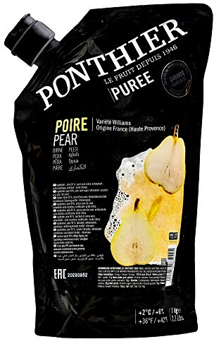 Food-United BIRNEN PÜREE Frucht-Püree von Ponthier 2x 1KG für Smoothie-Bowl-Sorbet-Quark-Joghurt-Cornflakes-Müsli ausgewähltes Obst höchster Qualität ohne künstliche Zusätze (2 KG)