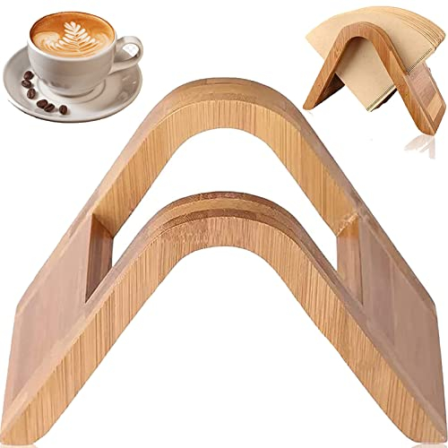 Kaffeefilterhalter Aus Holz, Kaffeefilter Papierbehälter, Für Zuhause, Büro, Café, Hotel Und So Weiter, Bambuskaffee Filtern