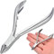 Retoo Alicates Cuticulas Afiladas de Acero Inoxidable, Cortador Profesional, Cortauñas, Cortacuticulas para Removedor de la Cutícula 9,5 cm, Tijeras, Plata