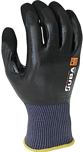 GUANTE DE TRABAJO NYLON/NITRILO NEGRO TALLA 6 JUBA
