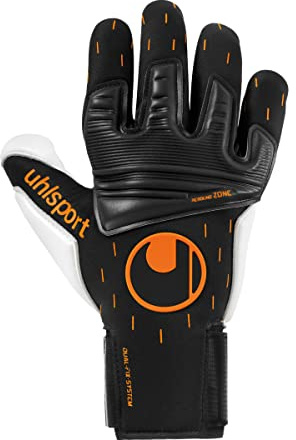 Uhlsport Speed Contact ABSOLUTGRIP Reflex Torwarthandschuhe Fußball schwarz/weiß/Fluo orange Größe 7.5