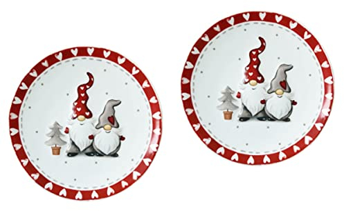 Cabilock 2 STK Weihnachts Teller Obst-serviertablett Käseplatten Süßigkeitenteller Servierplatten Müsliplatte Vorspeisen-servierplatte Weihnachtsgerichte Schmuck Sushi-Platte Keramik Glas