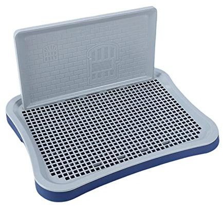 perfk Vassoio WC Portatile per addestramento di Animali Domestici Vassoio vasino per Cuccioli Orinatoio Toilette per Cani per Cani di Piccola e Media Taglia, Blu