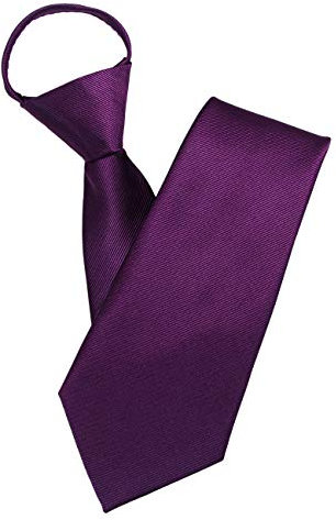 JEMYGINS Cravate à fermeture éclair pour hommes - Un look élégant en quelques secondes Violet