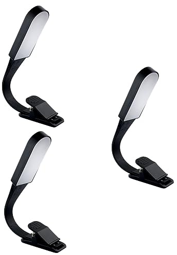 DOITOOL 3stücke Touch Dimming Tischleuchte Mit Clip Usb-leselampe Für Augenpflege Farbmodi Flexibler Hals Für Bücher Schreibtisch Und Camping Schwarz