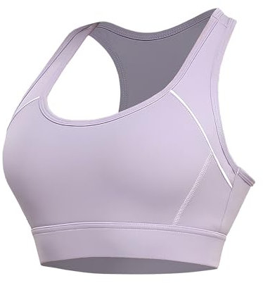 Paeceioni Sports Bras Women High Impact, Seamless Racer Back Padded Support Comfort Bra, Adjustable Running Bra Women High Impact, Ladies Sports Bras for Yoga Gym Workout Fitness Purple(XL)