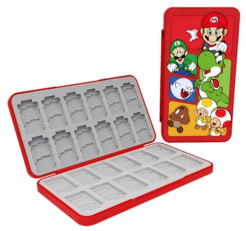 PERFECTSIGHT Switch Game Card Case for Nintendo Switch/Switch OLED/ Lite, Switch Game Holder Cartridge Case with 24 Game & 48 Micro SD Cards Storage ( Puzzle)