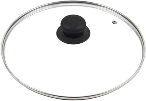 PEBBLE HUG 34cm Frying Pan Saucepan Glass Lid Cover, Pan Lid, Glass Cover, Tempered Glass, Cookware Lids, Glass, Steam Hole, Frying Pan, Suitable For Pots & Pans