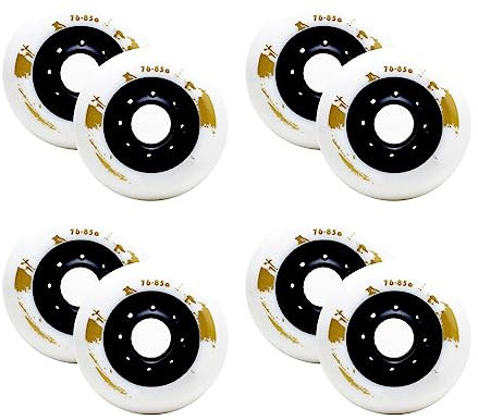 Skateboard-Räder 85A Inline-Räder Ersatzräder mit Lager Inline-Räder Ersatzräder 8er-Pack in Schwarzgold und Weißgold