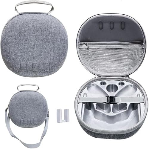 Ploiwue Mini funda para Meta Quest 3, funda rígida para gafas VR 3, accesorios EVA, bolsa de mano, bolsa para colgar Oculus Quest 3, solo compatible con auriculares y controlador (gris), gris