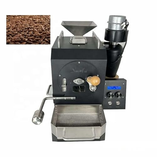 LBMED Coffee Bean Roaster, Electric Nut Roasting Machine with Cooling Plate and Sampling Spoon, 360° Constant Temperature and 600G/time Output, Retain Original Flavor, for Peanut, Sesame, Soybeans