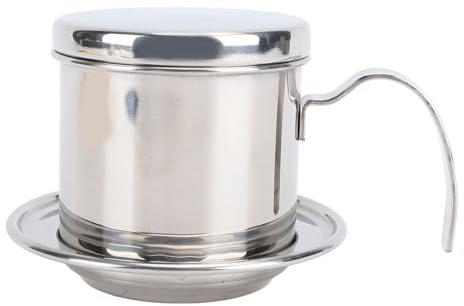 Filtre à café Vietnamien, Cafetière Goutte à Goutte 200Ml, Tasse à café en Acier Inoxydable, Percolateur de café Portable, Cafetière Pression Française, Tasses café pour Camping