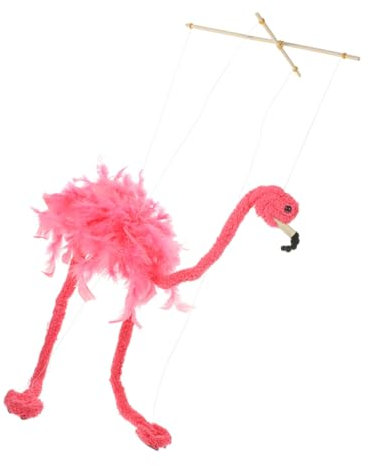 TOYANDONA Flamingo Marionette Plüsch Tierpuppe Fadenspielzeug Für Erwachsene Und Bühnenaufführung Interaktives Handspielzeug