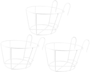 IMIKEYA 3pièces Pot De Fleur Suspendu Pour Balcon Garde-corps Ou Clôture Support Pour Plantes Jardinière Suspendue