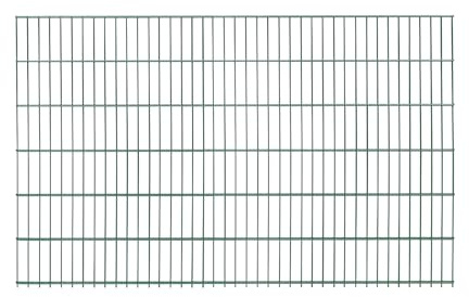 2x Doppelstabmatten (4 Meter) | Höhe 123 cm | Grün | verzinkt & pulverbeschichtet | UV- und witterungsbeständig | Gitterstabmatten in Industriequalität