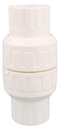 Supkancl Clapet Anti-Retour en PVC 20/25/32/40/50 mm, 1 pièce, for Tuyau d'eau, clapet Anti-Retour unidirectionnel, for Aquarium, Jardin, Irrigation(32mm(with Spring),White)