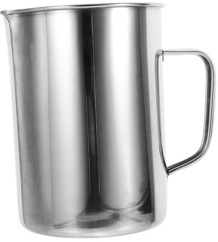 Homoyoyo Acero Inoxidable con Escala Grabada Vaso Medidor Resistente para Laboratorio y Cocina Taza Medidora Duradera para Líquidos Diseño con Borde Vertedor Uso Versátil para Química y