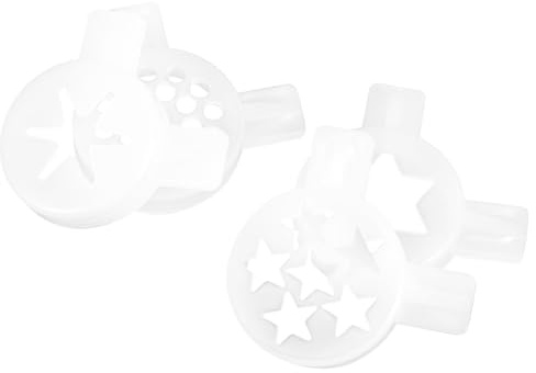 Genérico 4 Boquillas para Máquinas de Helados Accesorios Reutilizables de Modelado Set de 4 Piezas Estrella Hexagonal Copo de Nieve Jungla Fideos Pequeños para Decoración y Repuesto